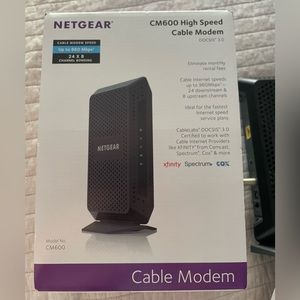 Netgear CM600 High Speed Cable modem | Pre-owned | Compatible w/cable services